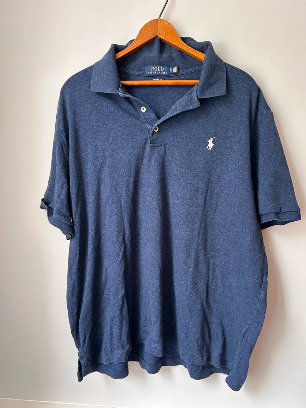 Polo Ralph Lauren Classic Fit Polo Shirt Mens Blue Size XL TG